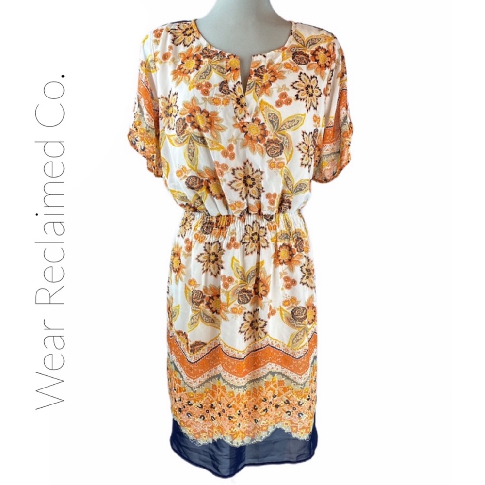 ENFOCUS Orange & Navy Spring Summer Dress